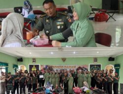 HUT Ke-74 Keluarga Besar Ajendam IV/Diponegoro Gelar Donor Darah