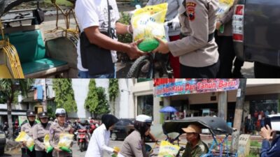 Polres Kendal Peduli, Jajaran Polwan Bagikan Sembako kepada Masyarakat Kurang Mampu