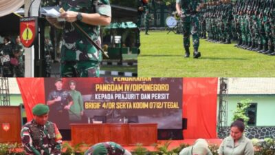 Dorongan Motivasi Dan Semangat Pangdam IV/Diponegoro Kepada Prajurit Brigif 4/DR dan Kodim 0712/Tegal