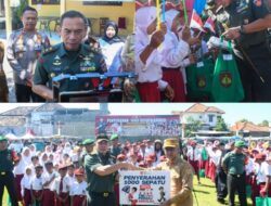 Pangdam IV/Diponegoro Bagikan 1.000 Sepatu Gratis dan Tinjau Program Makan Bergizi di Sukoharjo