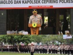 Kapolres Kendal Pimpin Serah Terima Jabatan Kabaglog dan Kapolsek Cepiring