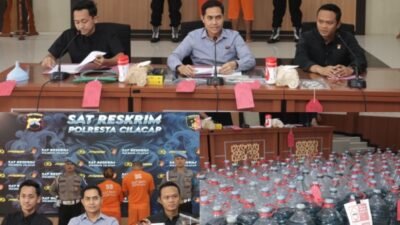 Polresta Cilacap Ungkap Penyalahgunaan BBM Jenis Pertalite Di Kawunganten
