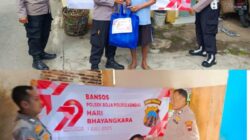 Jelang Hari Bhayangkara ke-79, Polres Kendal Salurkan 50 Paket Sembako di Boja