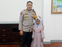 Siswi SDN Sobo Silahturahmi ke Kapolresta Banyuwangi: Hafizjha: Saya jadi termotivasi untuk lebih rajin belajar