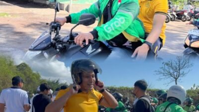 Dukung Program Jumat Berkah ASN, Kapolresta Banyuwangi Kombes Pol. Rama Samtama Putra, S.I.K., M.Si., M.H., Naik Ojol