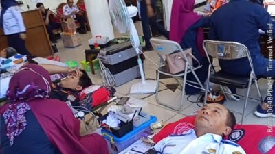 Sambut HUT Hari Perhubungan Nasional ke-59 Dishub dan PMI Kendal Gelar Donor Darah