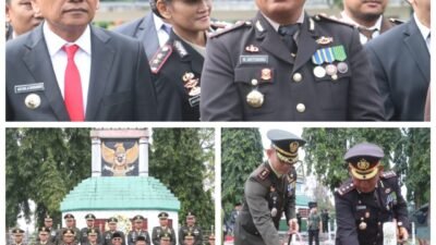 Kapolres Simalungun Ikuti Ziarah Kubur Nasional dan Tabur Bunga Peringatan HUT TNI ke-80