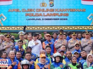 Ciptakan Kondisi Jelang Nataru: Kakorlantas Dampingi Wakapolri Gandeng Ratusan Ojol Lampung Siap Jaga Kamtibmas