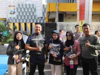 Ramai dan Edukatif, Gebyar Tahun Baru Polres Kediri Hadir di CFD Pare