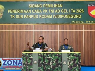 Pangdam IV/Diponegoro Pimpin Sidang Sub Panpus Penerimaan Caba PK TNI AD Gel. I TA 2026