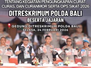 Konferensi Pers Polda Bali Ungkap Kasus Curat, Curas, dan Curanmor dalam Ops Sikat 2026
