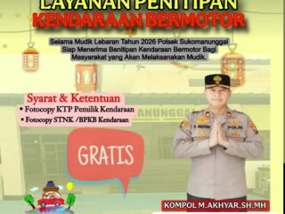 Polsek Sukomanunggal Buka Layanan Penitipan Kendaraan Gratis Saat Mudik Lebaran 2026