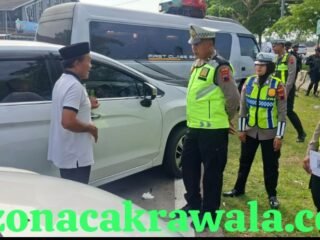 Patroli Humanis di Rest Area 391A Ringinarum Kendal Polisi Ingatkan Keselamatan Pemudik