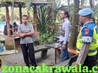 Polsek Patean Patroli Wisata Curugsewu Saat Libur Lebaran 2026, Pastikan Keamanan Pengunjung