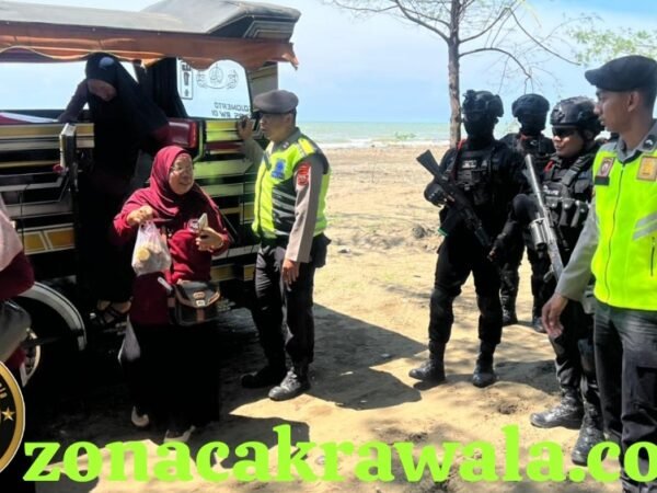 Polres Kendal Patroli Pasca Lebaran di Pantai Kemangi, Pastikan Situasi Aman
