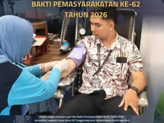 Lapas Tenggarong Ikuti Kegiatan Donor Darah dalam Rangka Hari Bakti Pemasyarakatan ke-62 Tahun 2026