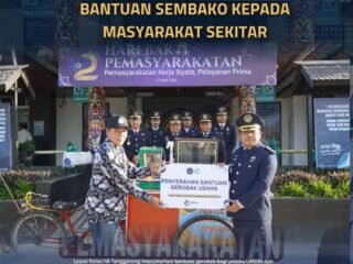 LAPAS KELAS IIA TENGGARONG SERAHKAN GEROBAK UMKM DAN BANTUAN SEMBAKO KEPADA MASYARAKAT SEKITAR