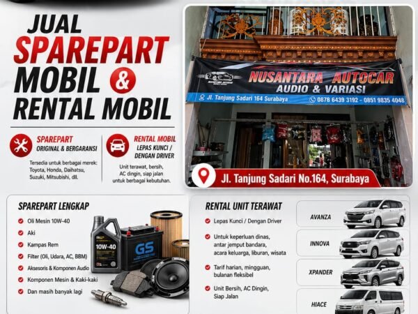 Nusantara Autocar Surabaya Hadirkan Layanan Lengkap: Sparepart Original hingga Rental Mobil, Semua dalam Satu Tempat
