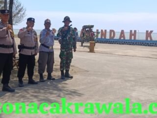 Sinergitas TNI-Polri Jaga Konduktivitas Obyek Wisata Pantai Indah Kemangi Kendal