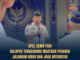 Kalapas Tenggarong Tekankan Integritas dan Amanah Saat Apel Senin Pagi