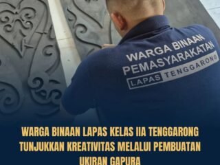 Asah Kreativitas dan Keterampilan, Warga Binaan Lapas Tenggarong Buat Ukiran Gapura