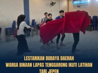 Lestarikan Budaya Daerah, Warga Binaan Lapas Tenggarong Antusias Ikuti Latihan Tari Jepen