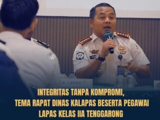 Tegaskan Integritas Tanpa Kompromi, Kalapas Tenggarong Pimpin Rapat Dinas Bersama Pegawai