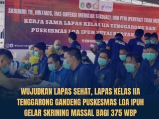 Lapas Tenggarong Bersama Puskesmas Loa Ipuh Gelar Skrining TB, HIV/AIDS, IMS dan PTM bagi WBP