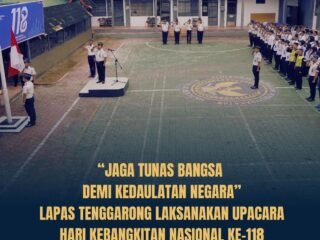 Upacara Hari Kebangkitan Nasional ke-118 di Lapas Tenggarong Berlangsung Khidmat dan Penuh Semangat Nasionalisme