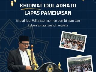 Lapas Kelas IIA Pamekasan Gelar Sholat Iduladha, Dipimpin Ustadz Zahirudin