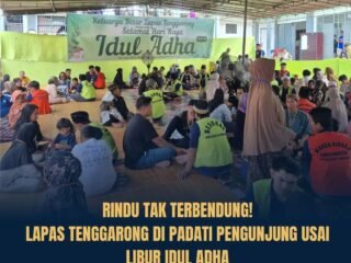 Layanan Kunjungan Kembali Dibuka, Lapas Kelas IIA Tenggarong Dipadati Keluarga WBP Pasca Libur Iduladha