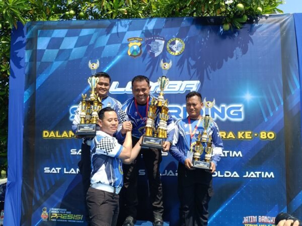 Satlantas Polres Gresik Berprestasi, Aiptu Bambang Juara 1 Safety Riding Hari Bhayangkara ke-80