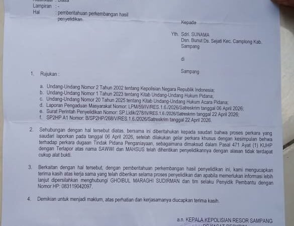 SP3 Kasus Sunama di Polres Sampang Jadi Sorotan, Rangkaian Kejanggalan Penanganan Dipertanyakan