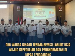 Lapas Kelas IIA Tenggarong Serahkan Remisi Lanjut Usia 2026, Apresiasi Warga Binaan yang Aktif Berbenah Diri