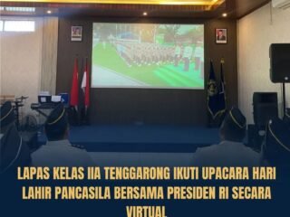 Lapas Kelas IIA Tenggarong Ikuti Upacara Hari Lahir Pancasila 2026 Bersama Presiden RI Secara Virtual