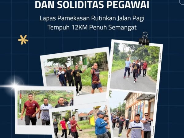 Pegawai Lapas Pamekasan Gelar Jalan Pagi 12 Kilometer, Jaga Kebugaran dan Perkuat Kekompakan