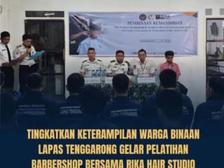 Bekali WBP dengan Keahlian Usaha, Lapas Tenggarong Gelar Pelatihan Barbershop Bersertifikat