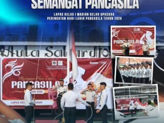 Gaungkan Semangat Pancasila, Lapas Kelas I Madiun Gelar Upacara Peringatan Hari Lahir Pancasila Tahun 2026