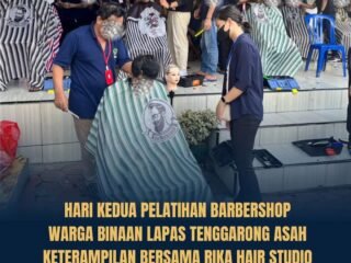 Hari Kedua Pelatihan Barbershop, Warga Binaan Lapas Tenggarong Asah Keterampilan untuk Bekal Kemandirian