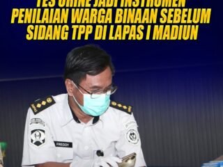 Jaga Integritas Pembinaan, Tes Urine Jadi Instrumen Penilaian Warga Binaan Sebelum Sidang TPP di Lapas I Madiun