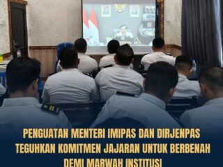 Jajaran Lapas Kelas IIA Tenggarong Ikuti Pengarahan Strategis Menteri Imigrasi dan Pemasyarakatan serta Dirjenpas