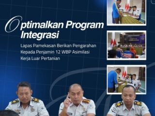 Optimalkan Program Reintegrasi, Lapas Pamekasan Berikan Pengarahan Khusus kepada Penjamin 12 WBP Asimilasi Kerja Luar Pertanian