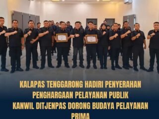 Kalapas Tenggarong Hadiri Penyerahan Penghargaan Pelayanan Publik, Dorong Peningkatan Kualitas Layanan Pemasyarakatan