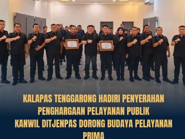 Kalapas Tenggarong Hadiri Penyerahan Penghargaan Pelayanan Publik, Dorong Peningkatan Kualitas Layanan Pemasyarakatan
