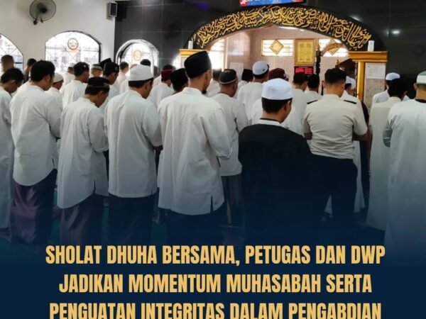 Petugas dan DWP Lapas Kelas IIA Tenggarong Gelar Sholat Dhuha Bersama, Perkuat Integritas dan Semangat Pengabdian