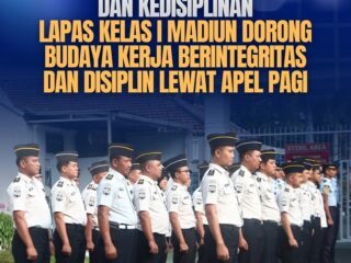 Teguhkan Integritas dan Kedisiplinan, Lapas Kelas I Madiun Perkuat Budaya Kerja Profesional Melalui Apel Pagi