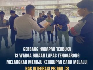 Gerbang Harapan Terbuka, 13 Warga Binaan Lapas Kelas IIA Tenggarong Terima Pembebasan Bersyarat dan Cuti Bersyarat