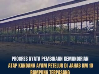 Program SAE PASTARUNG Terus Berkembang, Atap Kandang Ayam Petelur Rampung Terpasang di Lapas Kelas IIA Tenggarong