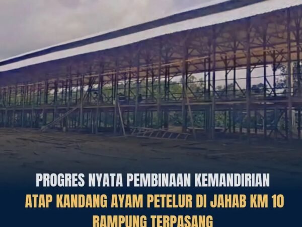 Program SAE PASTARUNG Terus Berkembang, Atap Kandang Ayam Petelur Rampung Terpasang di Lapas Kelas IIA Tenggarong