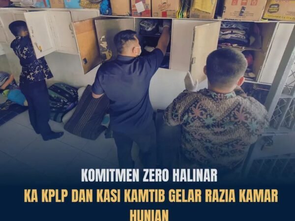 Perkuat Keamanan dan Ketertiban, Lapas Kelas IIA Tenggarong Gelar Razia Rutin Kamar Hunian
